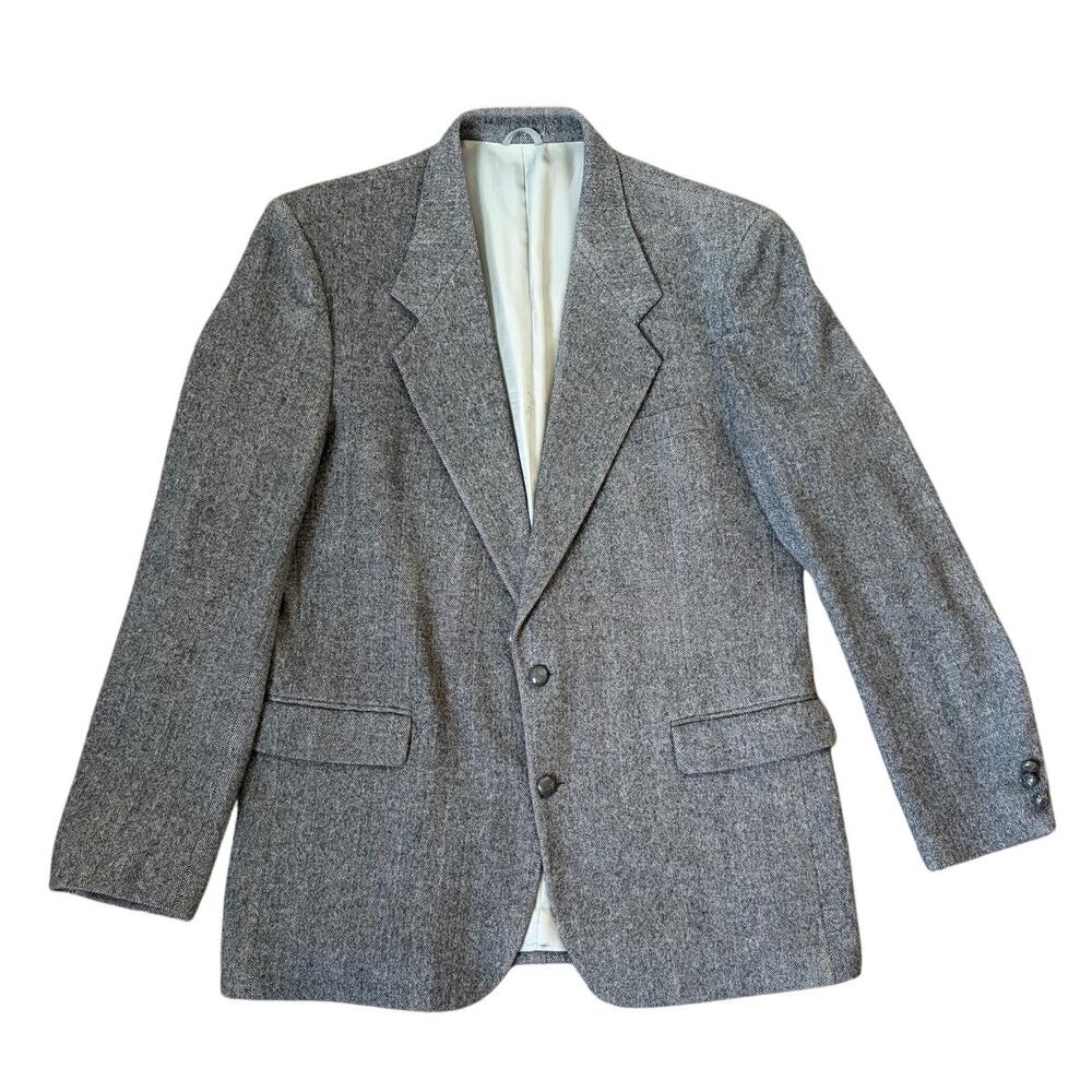 Lino Moda Italia Mens Double Breasted Sport Coat Gray Blazer Suit Jacket L42
